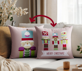 Genähtes Kissen inkl. Inlet - Nutcrackers Christmas - Merry Christmas - Mein Hanseherz