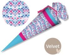 DIY-Nähset Schultüte - GESCHWISTERTÜTE - Buntes Regenbogenmuster - Velvet - abby and amy