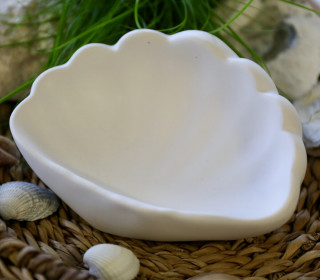 Silikon - Gießform - Kleine Muschel - Seifenschale - Dekoschale - z.B. für Kerzen-Sandgranulat - vielfältig nutzbar