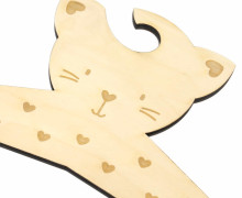 Kinderkleiderbügel - Katze - Herzen - NIKIKO