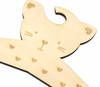 Kinderkleiderbügel - Katze - Herzen - NIKIKO
