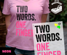 Onkel Bo's Neon Bügelbilder - DIN A4 - Two Words One Finger - BIG