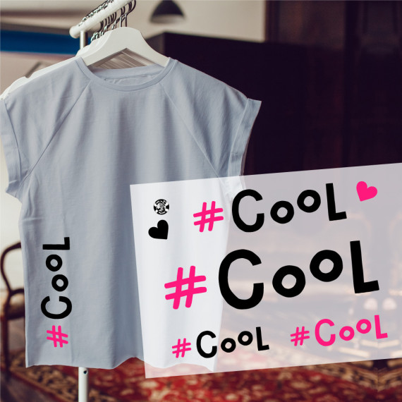 Onkel Bo's Bügelbilder - DIN A4 - Cool - Mix - Schwarz/Pink