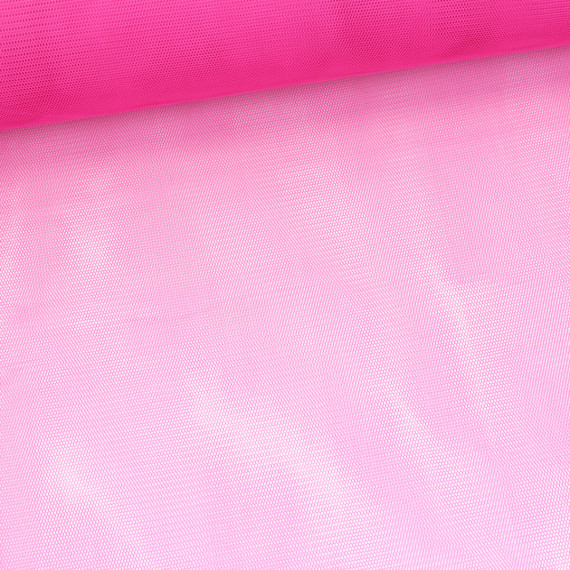 Feiner Tüllstoff - Weich - Uni - Pink