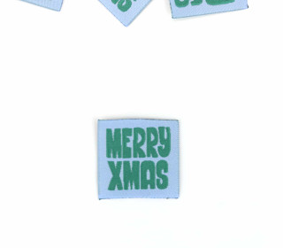 1 Label - MERRY XMAS - Hellblau