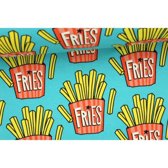 Leichter Kuschelsweat - Fries - OMG - Hamburger Liebe - Aqua