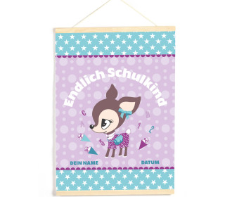 DIY-Stoffposter - Schulkind - NIKIKO - Hafenkitz - Lila