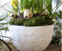 Silikon - Gießform - Dekoschale - Frühlingsdesign - Blumenwiese - Blumenmeer - vielfältig nutzbar