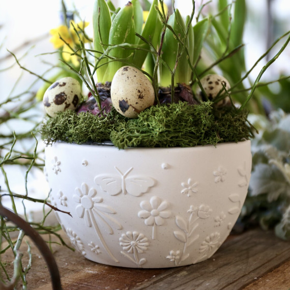 Silikon - Gießform - Dekoschale - Frühlingsdesign - Blumenwiese - Blumenmeer - vielfältig nutzbar