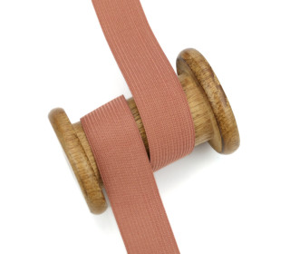 2,5 Meter Gummiband - Zugeschnitten -  Uni - 25mm - Lachsbraun
