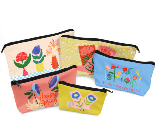 DIY-Nähset - Softshell - Fleece - 5 Wetbags - Frühlingsgefühle - abby and amy