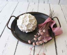 Silikon - Gießform - Blütenkugel - Dekokugel mit kleinen Blüten - ohne Teelichtloch - vielfältig nutzbar