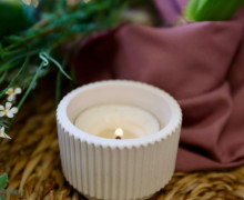 Silikon - Gießform - Mini Kerzenhalter - für Teelichter - elegante Streifen - vielfältig nutzbar