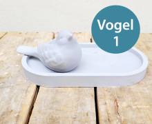 Silikon - Gießform - Kleiner Vogel - sitzend - geschlossener Schnabel - Vogel 1 - vielfältig nutzbar