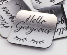 1 XXL KUNSTLEDER LABEL - Silber - Hello Gorgeous