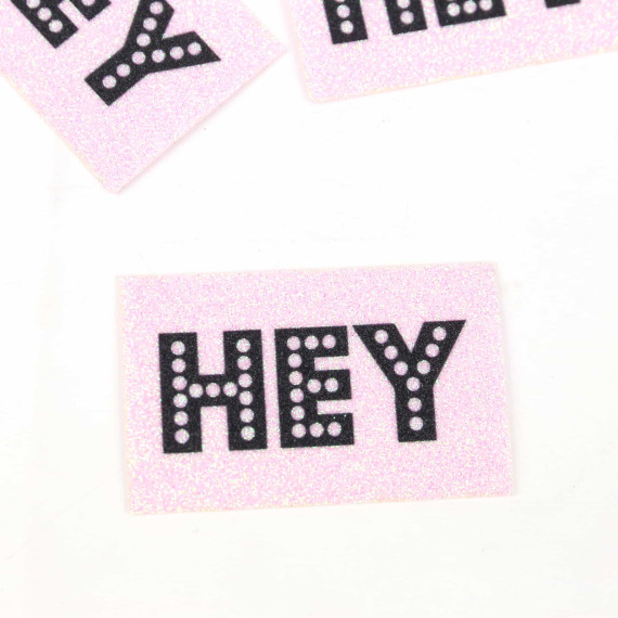 1 XXL GLITZERLABEL - Rosa - HEY