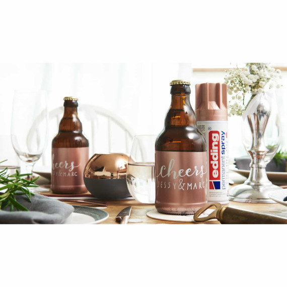 Edding 5200 Permanent Spray – Acryllack In Bernstein Matt, 200 Ml – Für Glas, Holz, Metall, Kunststoff Innen & Außen