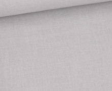 Baumwolle - Webware - Vintage - Leinenoptik - Uni - Hellgrau