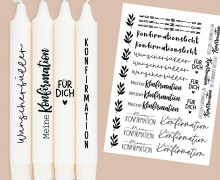 DIN A4 - Tattoofolie - Meine Konfirmation - für Kerzen / Keramik