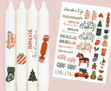 DIN A4 - Tattoofolie - Enjoy XMAS - für Kerzen / Keramik - Weihnachten