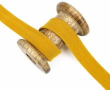 1 Meter elastisches Schrägband - 20mm - Jersey - Senfgelb