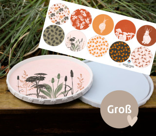 Outdoorstoff - Herbstzauber - Inlays für Silikon - Dekoteller - Tablett - Groß - Lausemia Design Studio - abby and amy