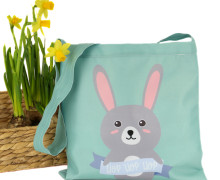 DIY-NÄHSET - Kleine Ostereier-Sammeltasche - Outdoorstoff - Süße Osterparade - Hase - abby and amy