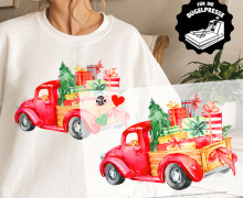 Onkel Bo's Bügelbilder - DIN A4 - Christmas Car - Pick Up - BIG - Weihnachten