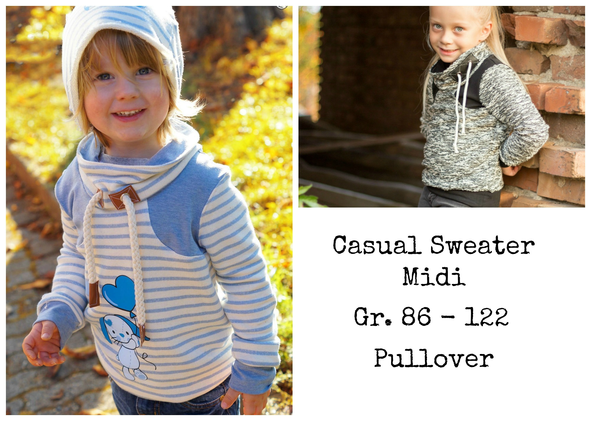 Ebook Casual Sweater Midi Pullover fur Kinder GroBe 86 122