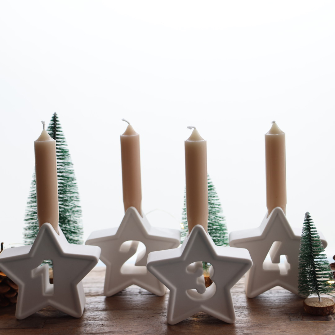 Silikonform Für Kerzenhalter - Zahlen 1-4 Zum Selbermachen